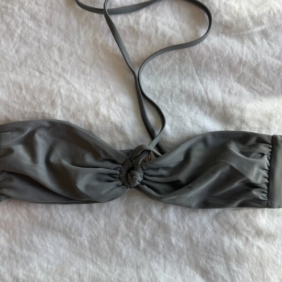 Beach Riot gray‎ halter bikini top size small - Picture 1 of 2